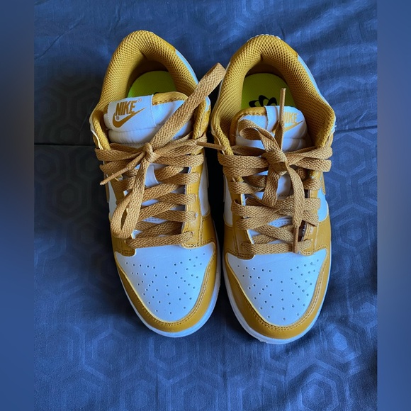 Nike Shoes - Nike low next nature Kids phantom gold suede and White Sneakers